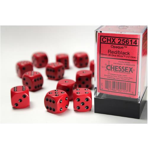 Dice - Chessex - 16mm D6 (12pc) - Opaque