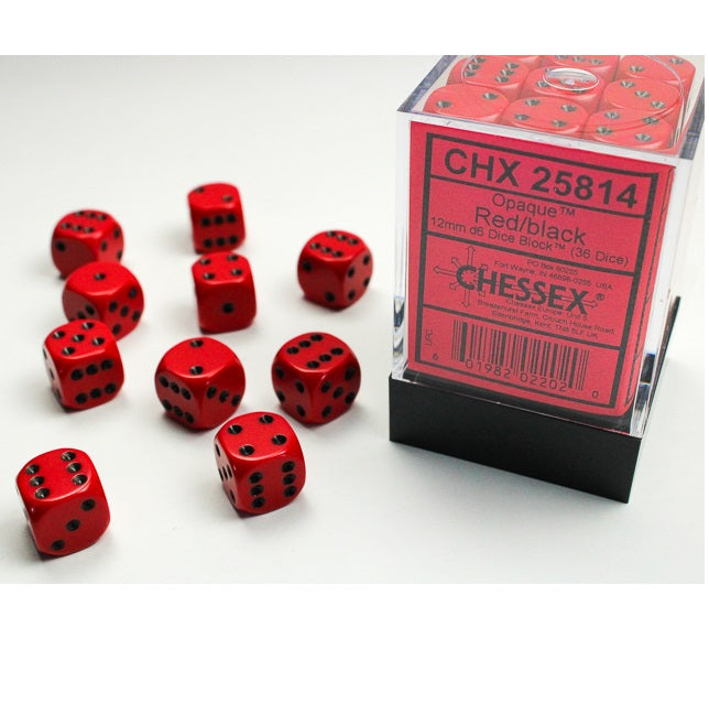 Dice - Chessex - 12mm D6 (36pc) - Opaque