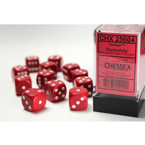 Dice - Chessex - 16mm D6 (12pc) - Opaque