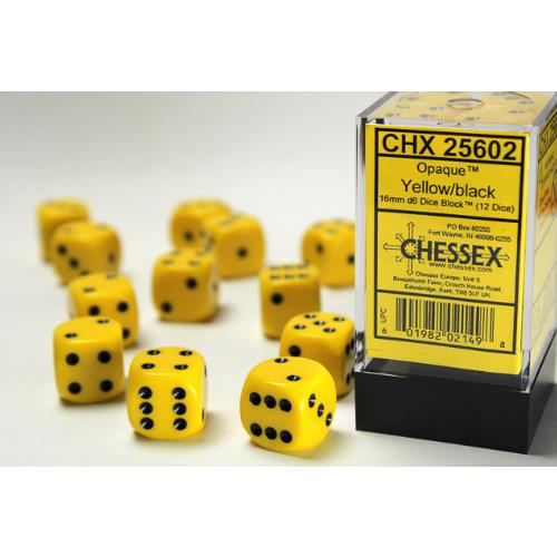 Dice - Chessex - 16mm D6 (12pc) - Opaque | Event Horizon Hobbies CA