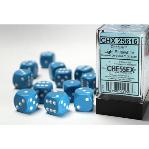 Dice - Chessex - 16mm D6 (12pc) - Opaque | Event Horizon Hobbies CA