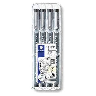 Staedtler - Pigment Liner - Fineliner Black (4pcs)