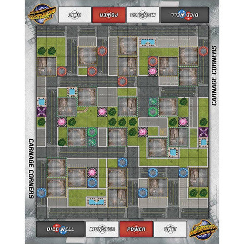 Monsterpocalypse: Carnage Corners Fabric Playmat