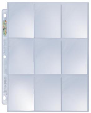 Ultra Pro Toploading 9-Pocket Pages- Platinum for standard sized cars (100)