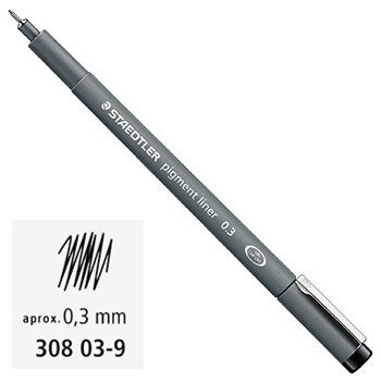 Staedtler - Pigment Liner - Sketch Pen Black (0.3 mm)