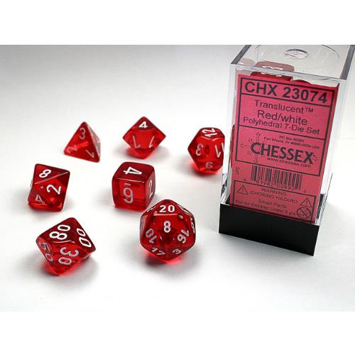 Dice - Chessex - Polyhedral (7pc) - Translucent | Event Horizon Hobbies CA