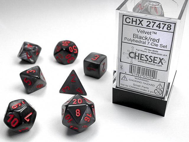 Dice - Chessex - Polyhedral (7pc) - Velvet | Event Horizon Hobbies CA