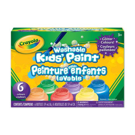 Crayola - Acrylic Washable Paint Set, 6 Count