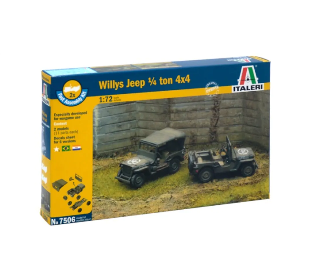 Model Kit - Italeri - Willys Jeep 1/4 ton 4x4 | Event Horizon Hobbies CA